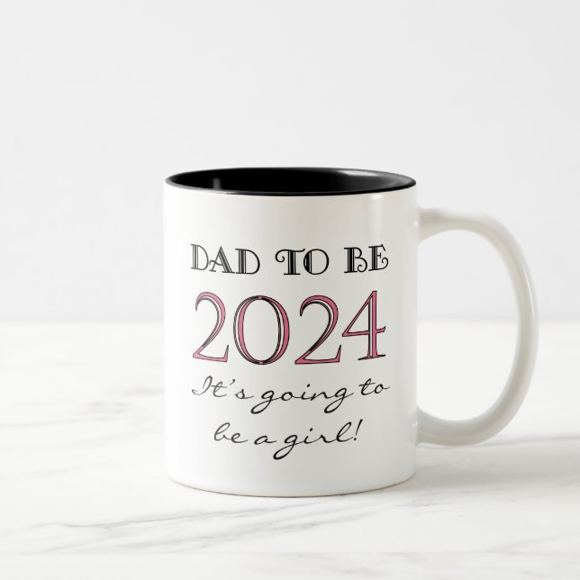 Tasse 2 Couleurs 2024 Papa sera de fille Nouveau papa (Droit)