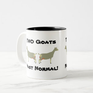 Tasse 2 Couleurs 2 Chèvres Passent Normal ! - Chèvres laitières de 