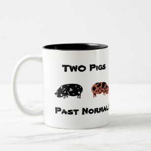 Tasse 2 Couleurs 2 Cochons Passés La Normale ! - Cochons pour anim