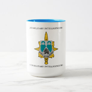 TASSE 2 COULEURS 2E BATAILLE DE RENSEIGNEMENT MILITAIRE 66E M I BDE