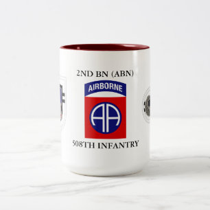 Tasse 2 Couleurs 2ème INFANTERIE de BATAILLON la 508TH ATTAQUENT