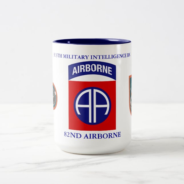 TASSE 2 COULEURS 313E BATAILLE MILITAIRE DE RENSEIGNEMENT (Centre)