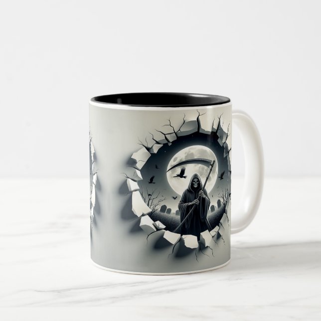 Tasse 2 Couleurs 3D Eerie Halloween (Devant droit)