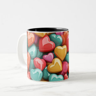 Tasse 2 Couleurs 3D Pink heart