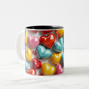 Tasse 2 Couleurs 3D Pink heart