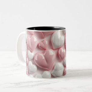 Tasse 2 Couleurs 3D Pink heart