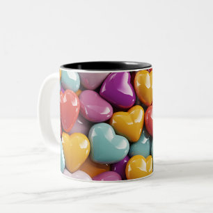 Tasse 2 Couleurs 3D Pink heart