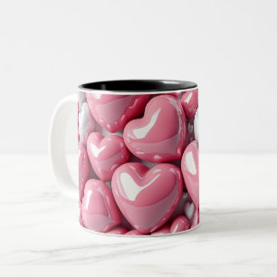 Tasse 2 Couleurs 3D Pink heart