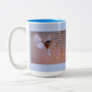 Tasse 2 Couleurs 40:31 d'Isaïe de vers de bible avec l'oiseau de