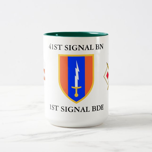 TASSE 2 COULEURS 41E BRIGADE SIGNAL BATTALION 1ÈRE (Centre)