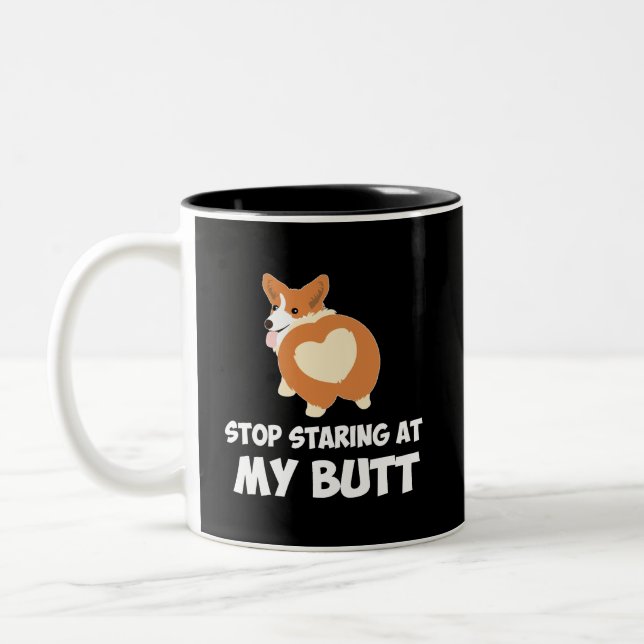 Tasse 2 Couleurs 45 Arrêtez De Commencer À Mon Bouton (Gauche)