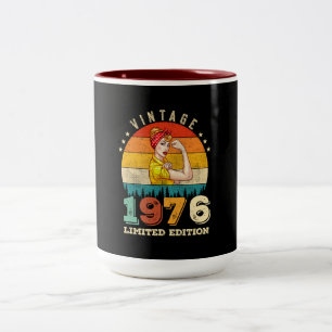 Tasse 2 Couleurs 49 ans Anniversaire 1976 Vintage 49e anniversaire