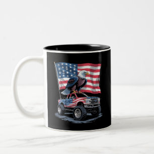 Tasse 2 Couleurs 4 juillet Drapeau américain patriotique aigle USA 