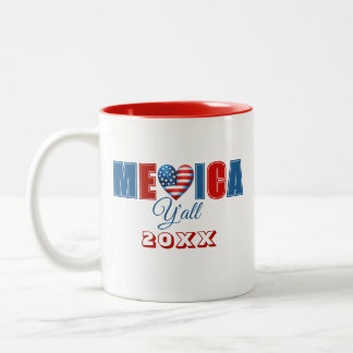 Tasse 2 Couleurs 4 juillet Fête de l'indépendance américaine