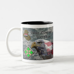 Tasse 2 Couleurs 4e Division d'infanterie Irak Vétérinaire de comba