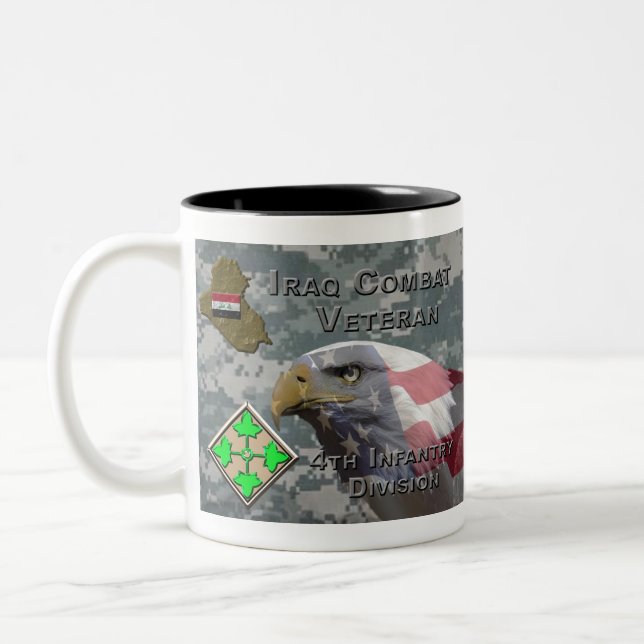 Tasse 2 Couleurs 4e Division d'infanterie Irak Vétérinaire de comba (Gauche)