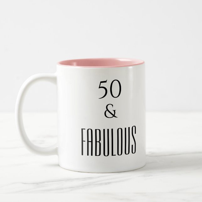 Tasse 2 Couleurs 50 et Fabuleux anniversaire (Gauche)