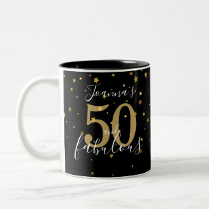 Tasse 2 Couleurs 50 et fabuleux Black Script 50e anniversaire