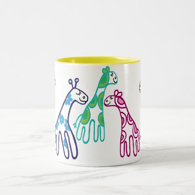 Tasse 2 Couleurs 5 girafes (Centre)