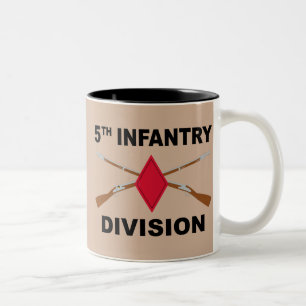Tasse 2 Couleurs 5ème Division d'infanterie - fusils croisés - avec