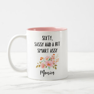 Tasse 2 Couleurs 60e anniversaire, Soixante Sassy et un peu Smart A