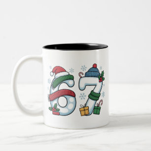 Tasse 2 Couleurs 6 7 Six Seven Génération Z Alpha Argot de Meme Noë