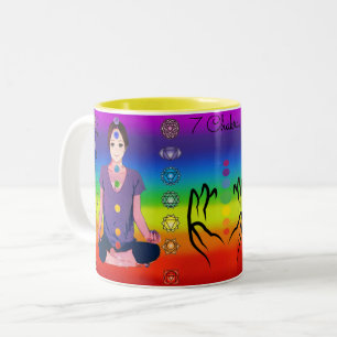 Tasse 2 Couleurs 7 chakras de 12 x 12 po