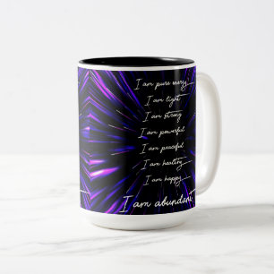 Tasse 2 Couleurs 8 Affirmations positives pour l'abondance