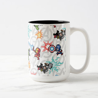 Tasse 2 Couleurs 8Bit Avengers Attaquent