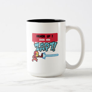 Tasse 2 Couleurs 8Bit Iron Man Attaque - Armure Up!