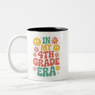 Tasse 2 Couleurs À l'ère de ma quatrième année Rétro 4e année Retou