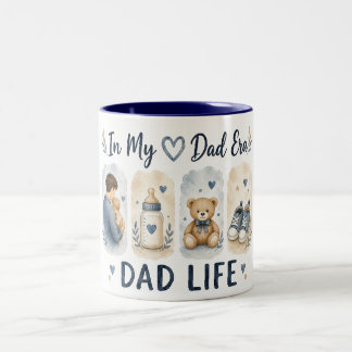 Tasse 2 Couleurs À l'Ère de Mon Papa Pour la Première Fois Papa Ble