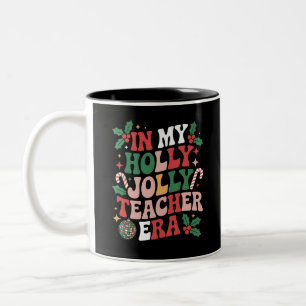 Tasse 2 Couleurs À mon ère de professeur de Noël holly joyeux Prof