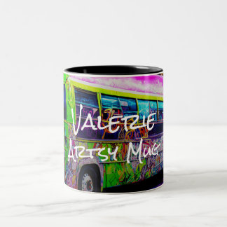 Tasse 2 Couleurs Abandon de l'art de rue de bus
