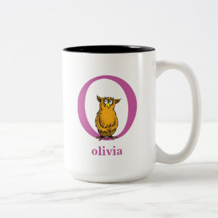 Tasse 2 Couleurs ABC du Dr Seuss : Lettre O - violet Ajouter Votr