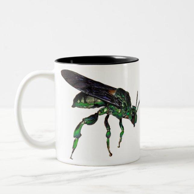 Tasse 2 Couleurs Abeille verte métallique d'Amazone (Gauche)