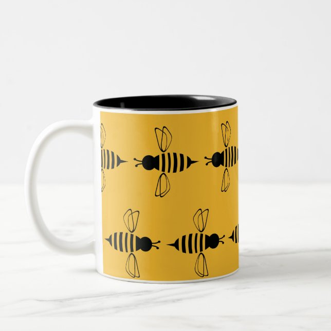 Tasse 2 Couleurs Abeilles mignons, abeilles, abeilles miel, abeille (Gauche)