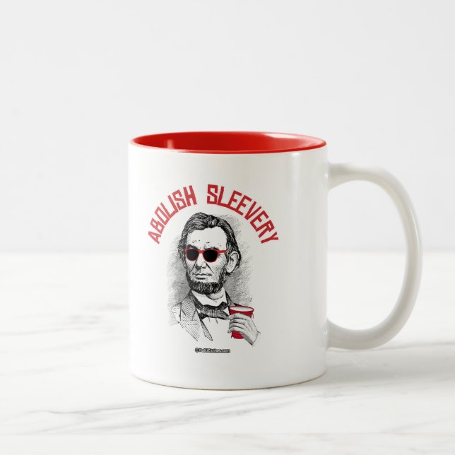 Tasse 2 Couleurs Abraham Lincoln - Abolish Sleall (Droit)