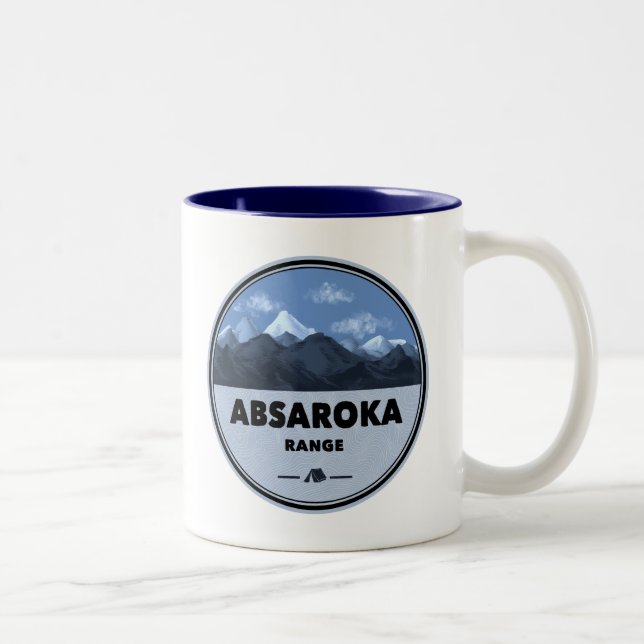 Tasse 2 Couleurs Absaroka Range Montana Wyoming Camping (Droit)