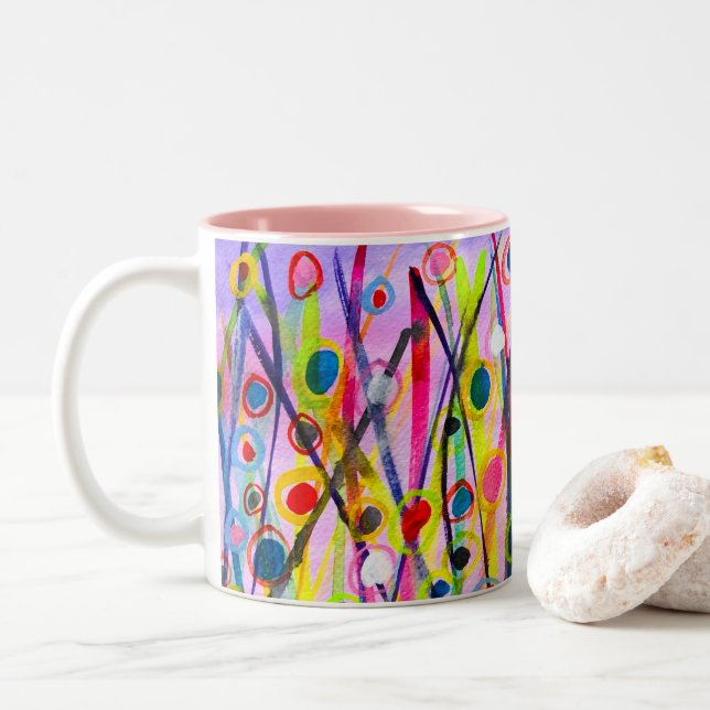 Tasse 2 Couleurs abstract (Avec donut)