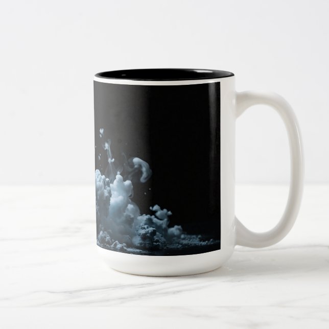 Tasse 2 Couleurs Abstraite de fumée noire et tha (Droit)