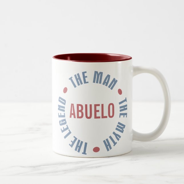 Tasse 2 Couleurs Abuelo Man Myth Légende personnalisable (Droit)