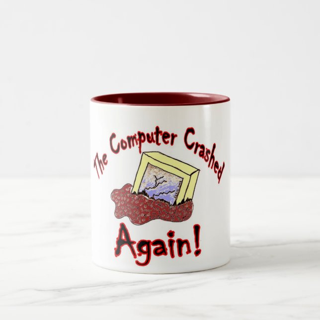 Tasse 2 Couleurs Accident d'ordinateur (Centre)