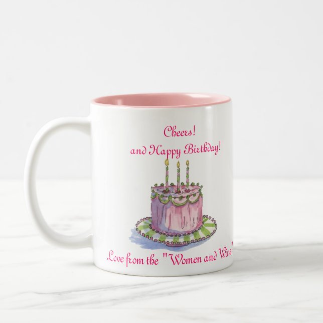 Tasse 2 Couleurs acclamations pour l'anniversaire de Barbara (Gauche)