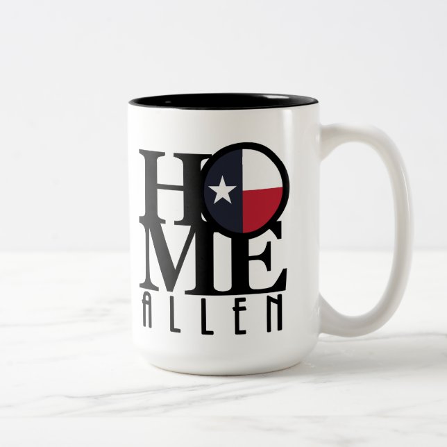 Tasse 2 Couleurs ACCUEIL Allen Texas 15oz (Droit)