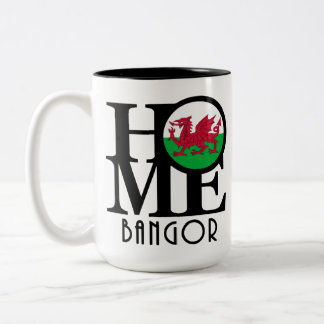 Tasse 2 Couleurs ACCUEIL Bangor Gwynedd, - Pays de Galles 15oz