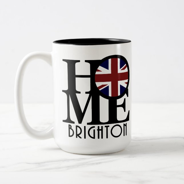 Tasse 2 Couleurs ACCUEIL Brighton Angleterre 15oz (Gauche)