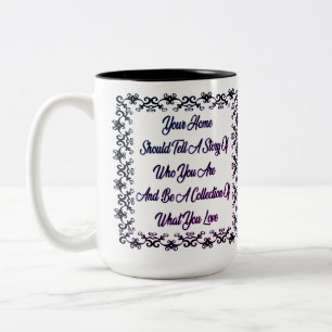 Tasse 2 Couleurs Accueil Citation Musique blanche