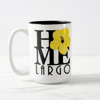 Tasse 2 Couleurs ACCUEIL Largo Hibiscus jaune 15oz