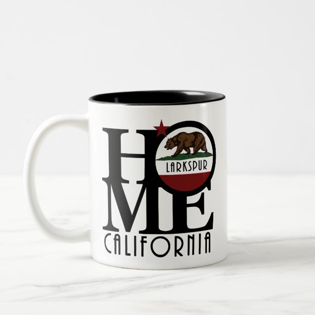 Tasse 2 Couleurs ACCUEIL Larkspur Californie 11oz Céramique (Gauche)
